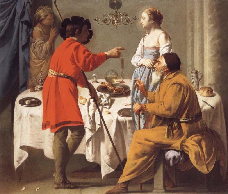 Hendrick the Brugghen Jacob Reproaching Laban for giving Him Leah in Place of Rachel Spain oil painting art